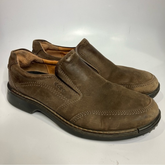 Ecco men’s fusion slip on loafers brown leather size 43 business casual‎ main image 7